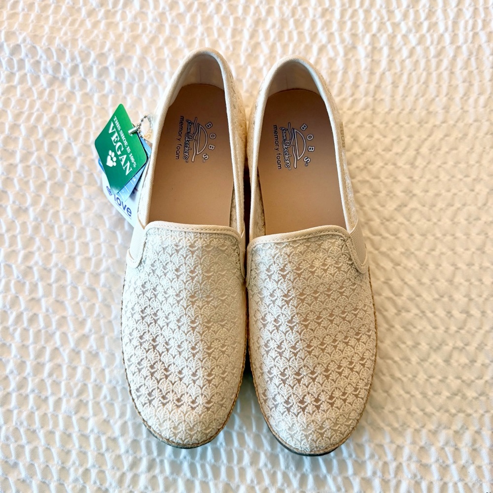 Bobs From Skechers Flexpadrille Low Too Ritz Slip-on Women's 10M Natural A275 - Picture 2 of 8